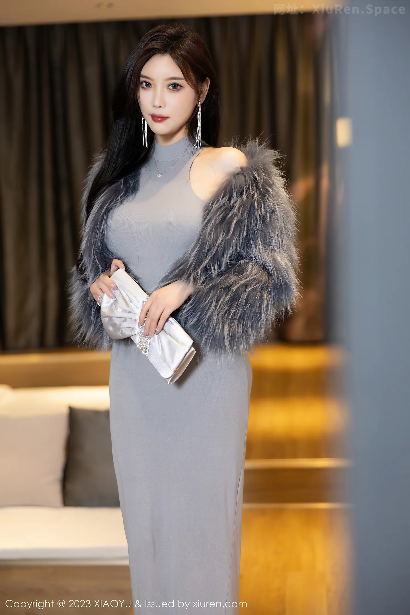 图片[5]-[XiaoYu画语界]Vol.1051 女神杨晨晨Yome性感灰色真空连衣长裙秀完美丰腴身材诱惑写真87P-秀人网官方网站